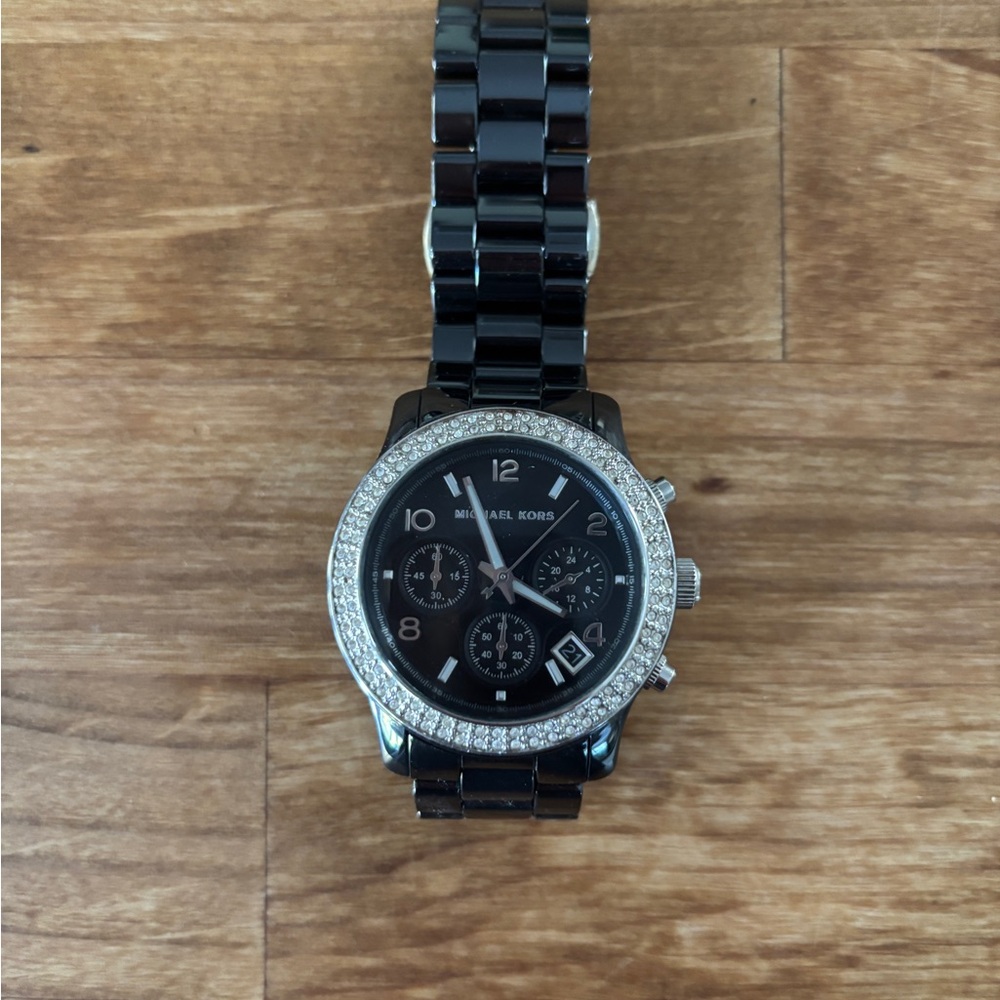 Michael Kors Runway Stainless Steel Black Watch
